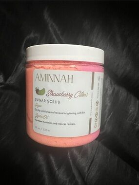 Aminnah Strawberry Citrus Sugar Scrub - Pink & Coral